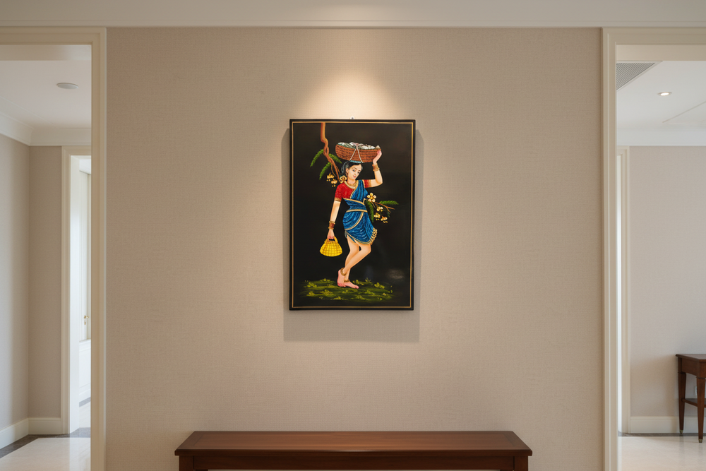 The Fisherwomen Nirmal Painting Paintings