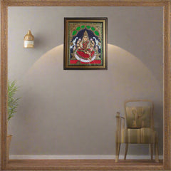 Beautiful Laxmi Devi Thanjavur Painting – Timeless Indian Craft