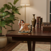 Colorful Hand-Painted Horse with Base | Traditional Art Decor