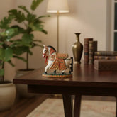 Colorful Hand-Painted Horse with Base | Traditional Art Decor maruthi handicrafts