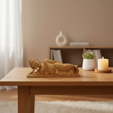 Wooden Sleeping Buddha Sculpture – Serene Home & Garden Decor