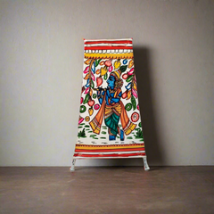 Eternal Love – Radha Krishna Leather Painting | Bed Lamp