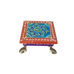 Hand-Painted Wooden Stool | Decorative Handmade Furniture maruthi handicrafts