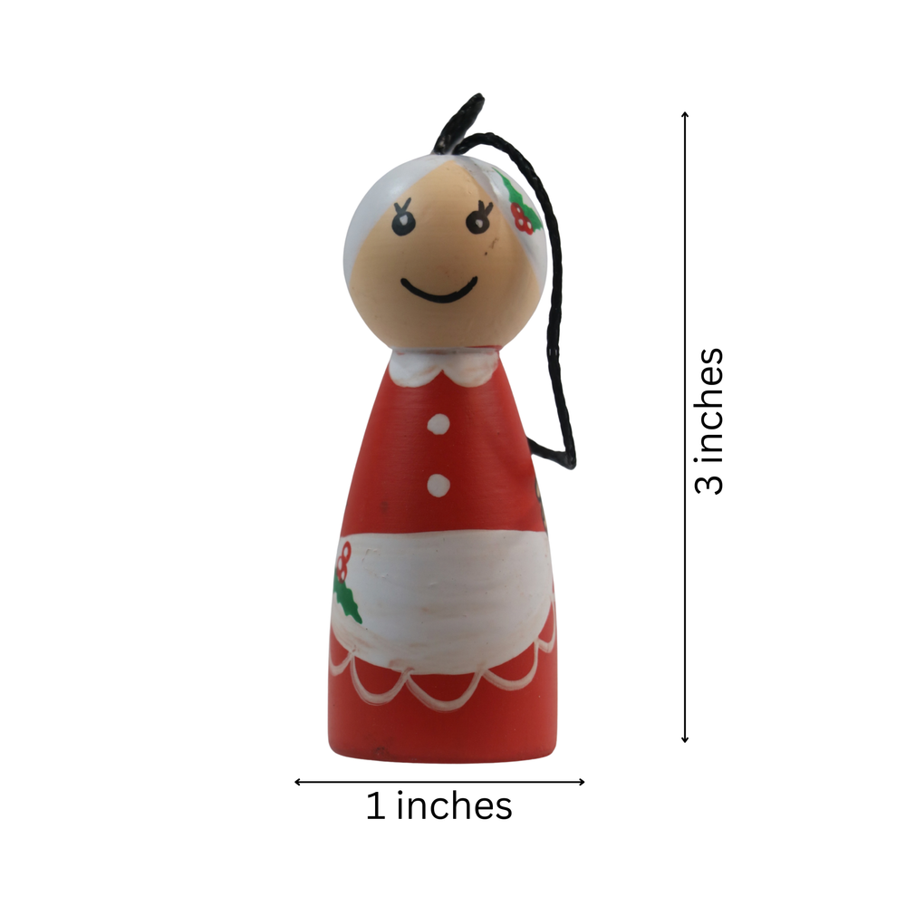 Christmas Santa Hang Dolls – Charming Handmade Decorations Wooden Lacquerware&toys