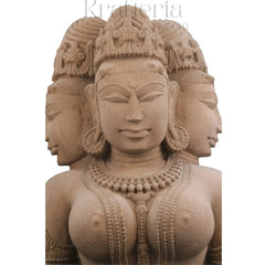 Faces of Eternity - Bust of the Triple Aspect Deity Sand Stone