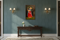 Tribal Woman Under Tree Holding Flower – Nirmal Painting Paintings