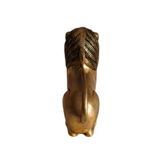 Regal Brass Lion Statue - Majestic Animal Figurine for Home Decor Brass Ware