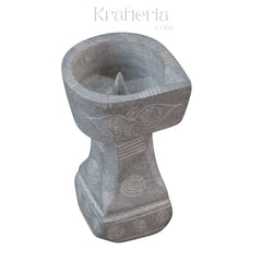 Traditional Soft Stone Diya Pair – Temple & Festival Decor