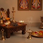 Black Karungali wood Japa Mala with German silver caps for meditation, prayer, and spiritual practices