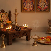 Black Karungali wood Japa Mala with German silver caps for meditation, prayer, and spiritual practices