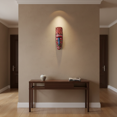 Hand-Painted Human Face Mask Wall Hanging | Artistic Home Accent