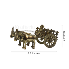 Premium Brass Bullock Cart – Ideal for Gifting & Collectors