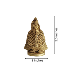Brass Tuljapur Bhavani Mata Idol - Goddess of Power & Protection