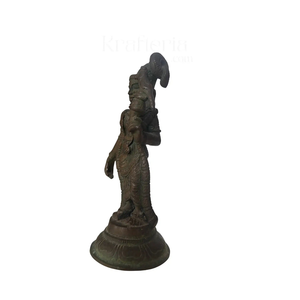 Meenakshi Amman Panchaloha Idol – Antique Finish Sculpture Panchaloha