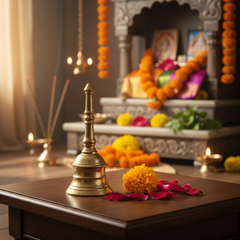 Pure Bronze Temple Bell – Ideal for Daily Pooja and Ceremonies