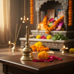 Pure Bronze Temple Bell – Ideal for Daily Pooja and Ceremonies pooja accessories