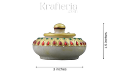 Natural Marble Kumkuma Bharani | Sindhoor Box | – Perfect for Pooja and Festivals