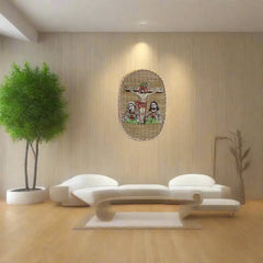 Jesus Christ Bamboo Wall Decoration – Handmade Spiritual Art Sargaalaya