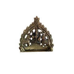 Brass Gaja Lakshmi Diya (Oil Lamp with Elephants)