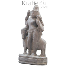Arthanareeswara Sculpture-Divine Unity of Shiva and Parvati Soft Stone