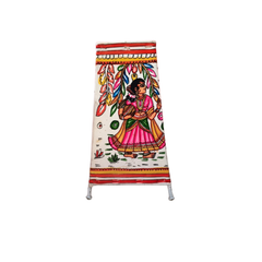 Eternal Love – Radha Krishna Leather Painting | Bed Lamp