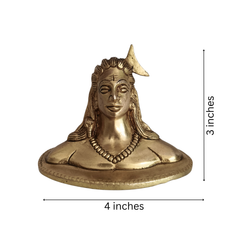 Brass Adiyogi Idol - Lord Shiva as the First Yogi and Source of Yoga