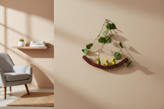 Handcrafted Telangana Nirmal parrot family wall art