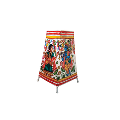 Eternal Love – Radha Krishna Leather Painting | Bed Lamp