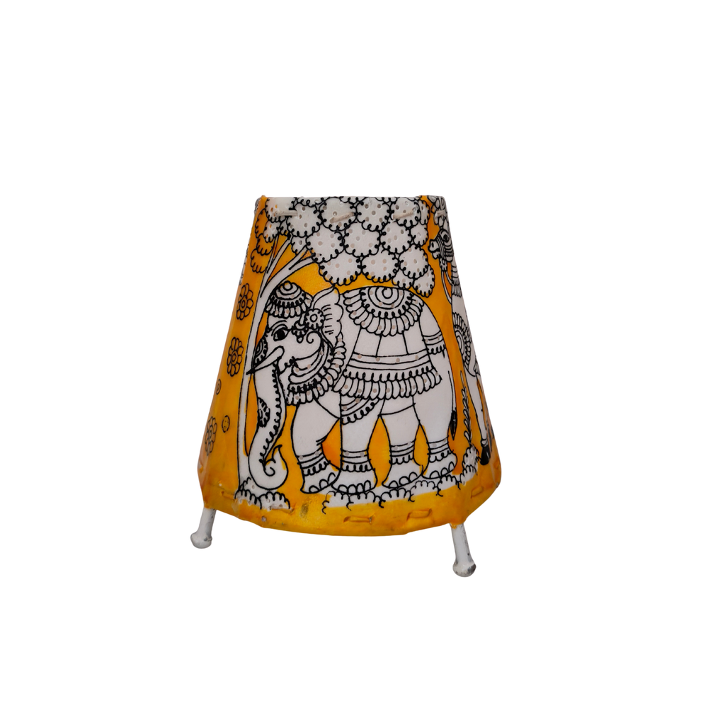 Whimsical Forest Mouse Leather Puppetry Art Lamp Shade | Bed Lamp Leather Paintings