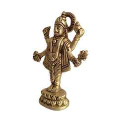 Brass Vishnu Idol – Four-Armed for Pooja & Home Decor Brass Ware