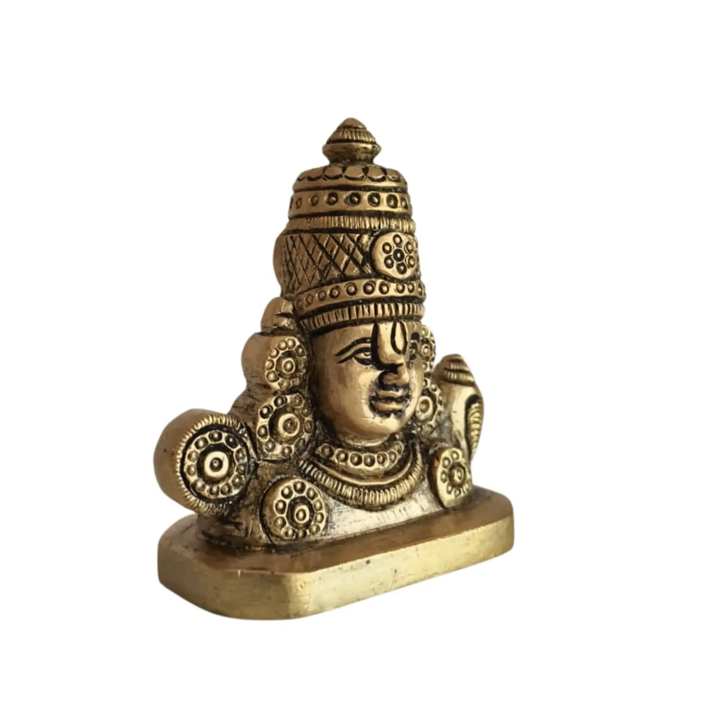 Brass Lord Venkateswara Face Idol (Tirupati Balaji) Brass Ware