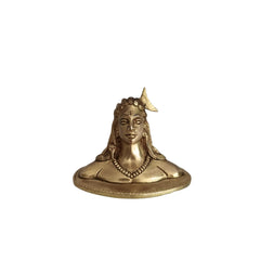 Brass Adiyogi Shiva Idol - Lord Shiva as the First Yogi and Source of Yoga Brass Ware