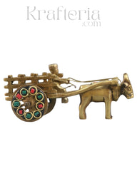 Premium Brass Bullock Cart – Ideal for Gifting & Collectors
