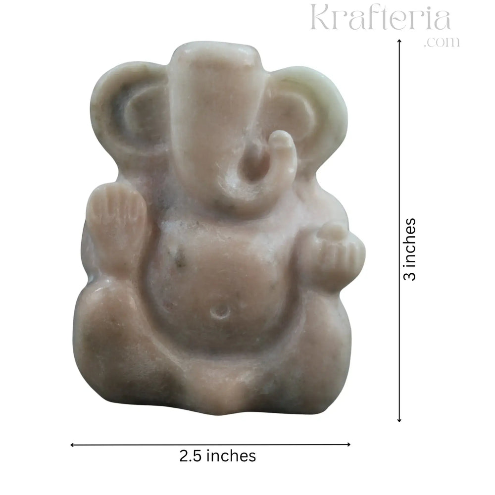 Handcrafted Marble Ganesh Idol – Divine Home Decor Marble Soft Stone