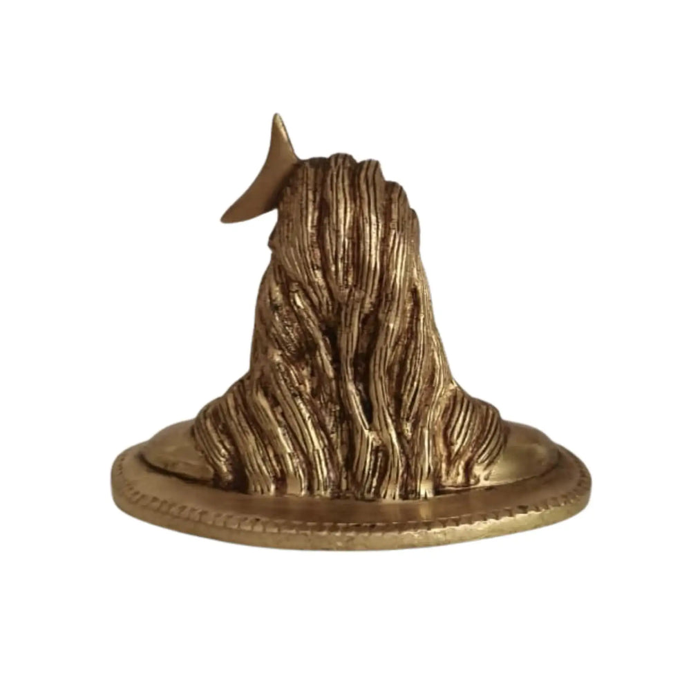 Brass Adiyogi Shiva Idol - Lord Shiva as the First Yogi and Source of Yoga Brass Ware