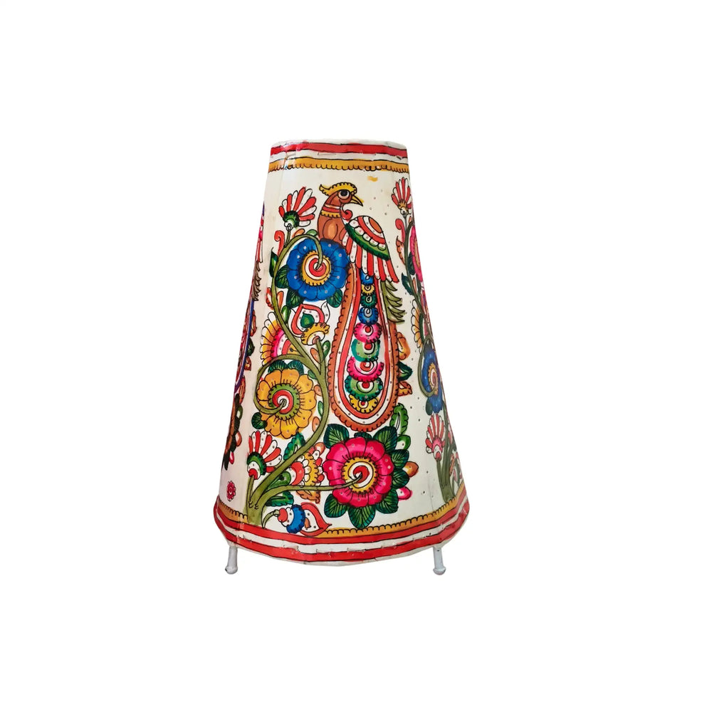 Handcrafted Leather Puppetry – Majestic Peacock Design | Bed Lamp Leather Paintings