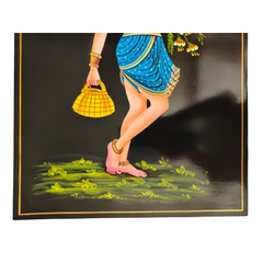 Authentic Nirmal painting of fisherwomen