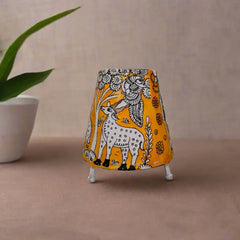 Whimsical Forest Mouse Leather Puppetry Art Lamp Shade | Bed Lamp Leather Paintings