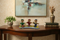 Handcrafted Channapatna wooden music band men figurines set