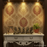 Brass Musical Ganesha Set – 5 Piece Divine Orchestra on Single Pedestal Brass Artwork