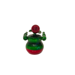 Vibrant Etikoppaka Lord Ganesha - Glossy Green and Red Lacquer Art