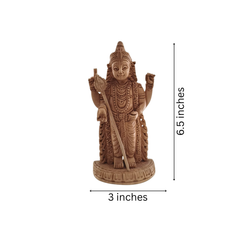 Murugan/Shanmugan Idol | Traditional Hindu Deity Sculpture