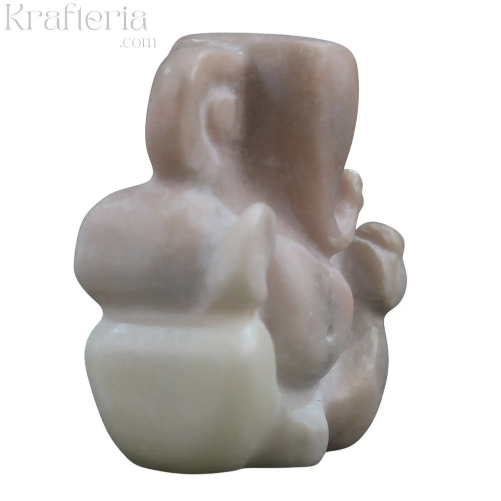 Handcrafted Marble Ganesh Idol – Divine Home Decor Marble Soft Stone