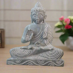 Peaceful Buddha Figurine – Soft Stone Decorative Idol belur shanker