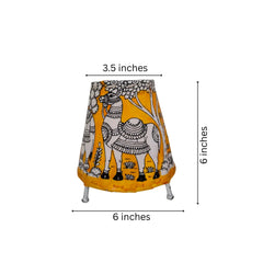 Whimsical Forest Mouse Leather Puppetry Art Lamp Shade | Bed Lamp Leather Paintings