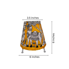 Whimsical Forest Mouse Leather Puppetry Art Lamp Shade | Bed Lamp