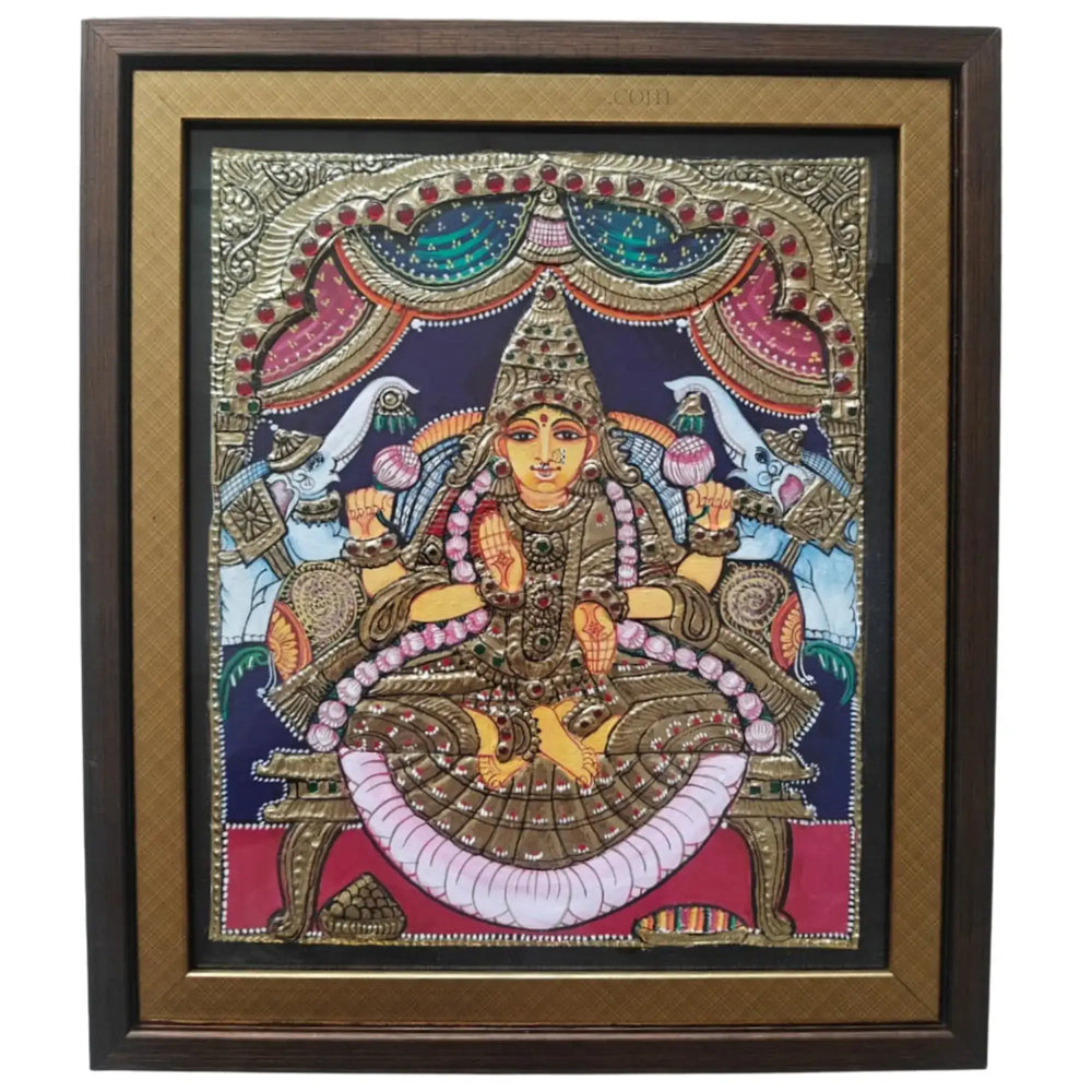 Thanjavur Style Laxmi Devi Painting – Classic Cultural Decor Paintings