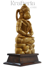 Lord Hanuman Wooden Statue – Traditional Art with Rosewood Base
