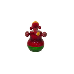Auspicious Etikoppaka Lord Ganesha - Glossy Red and Green Lacquer Etikoppaka Lacquerware