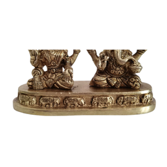 Divine Prosperity – Lakshmi Devi and Ganesha Brass Idol